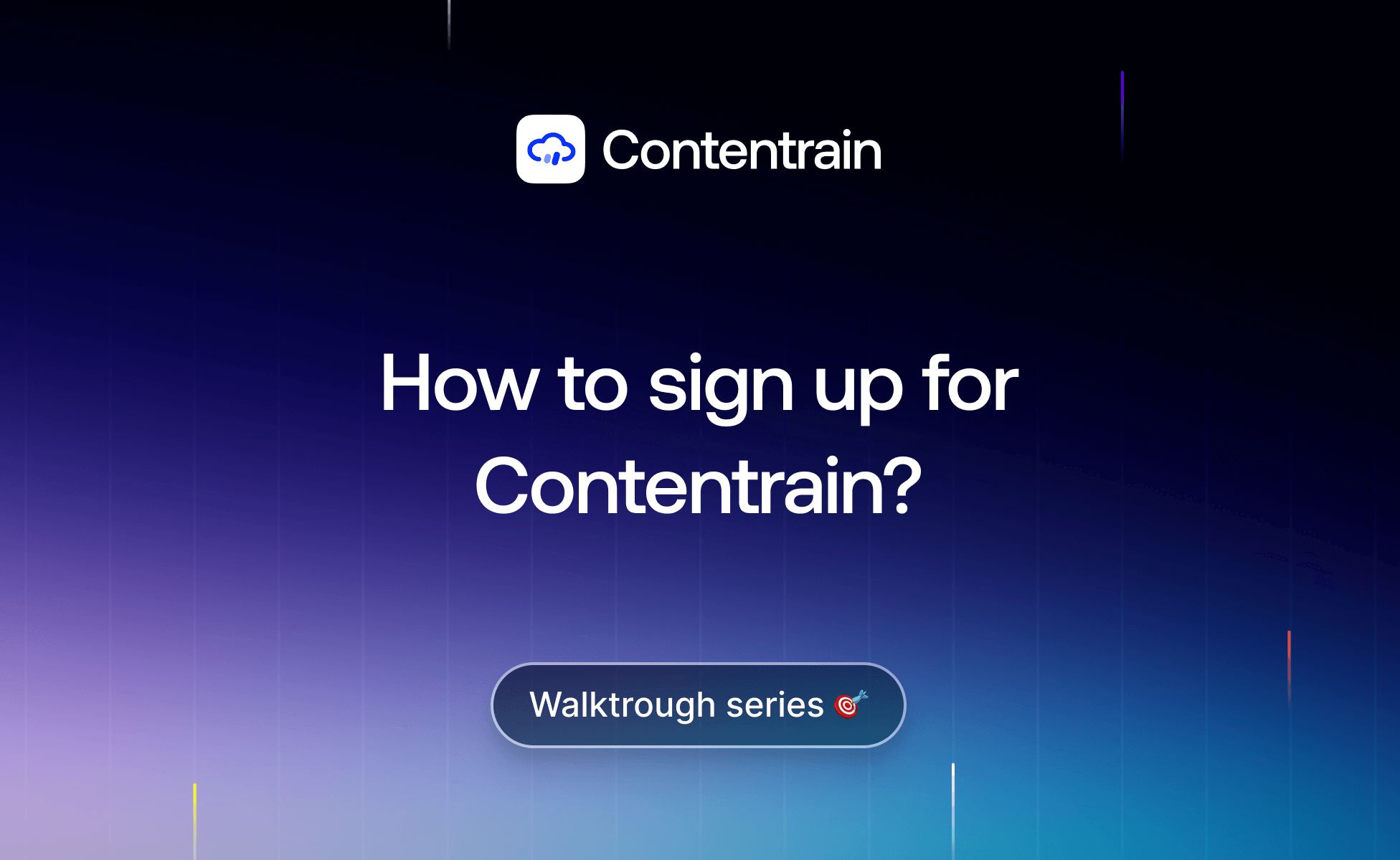 How to sign up for Contentrain?